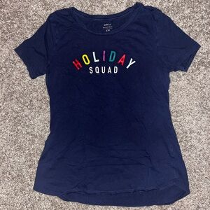 Old Navy Holiday Squad Tee in Navy